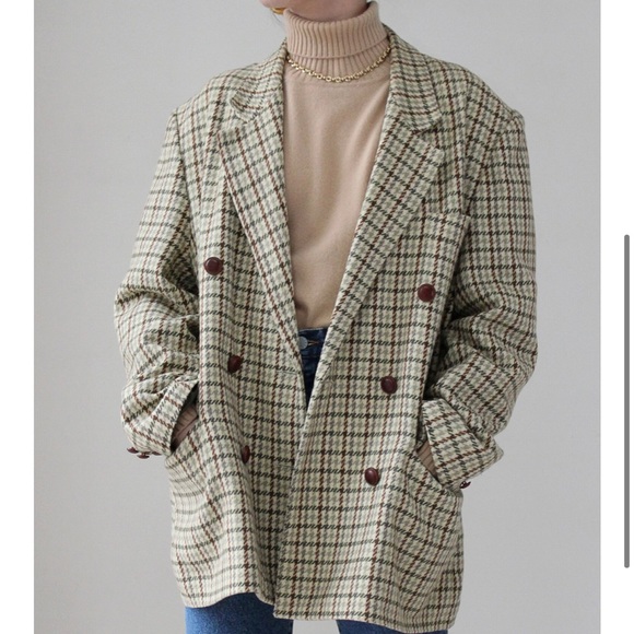 BONSERGENT STUDIO Green Tones Check Jacket - Picture 1 of 3